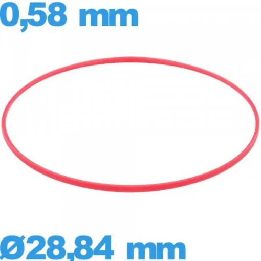 Joint   pour horlogerie de marque ISO Swiss 28,84 X 0,58 mm cylindrique  étanchéité