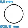 Joint pour horlogerie plat de marque iso swiss étanchéité 29,15 X 0,6 mm NBR  pas cher