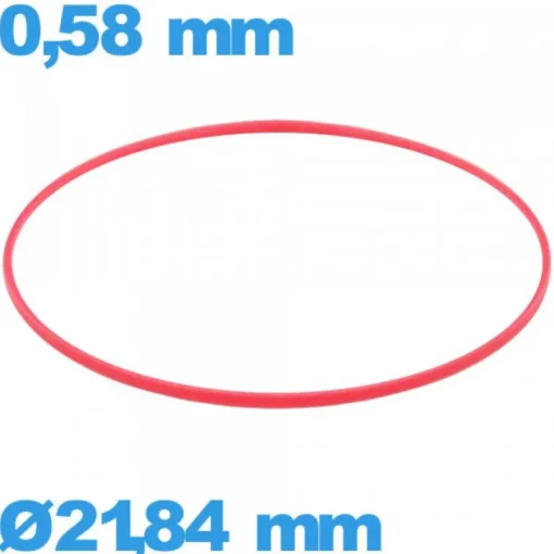Joint pour montre 21,84 X 0,58 mm étanchéité rouge   cylindrique