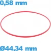 Joint pour montre plastique - 44,34 X 0,58 mm  cylindrique