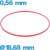 Joint rouge 18,68 X 0,56 mm d'horlogerie ISO Swiss cylindrique  pas cher