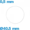 Joint silicone  pour horlogerie 40,5 X 0,5 mm torique  étanchéité