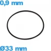 Joint étanchéité de montre ISO Swiss nitrile  torique 33 X 0,9 mm