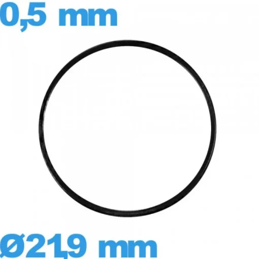 Joint étanchéité montre  caoutchouc  plat 21,9 X 0,5 mm