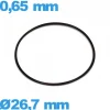 Joint étanchéité montre ISO Swiss nitrile pas cher torique 26,7 X 0,65 mm