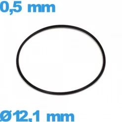 Joint étanchéité pour horlogerie  caoutchouc pas cher plat 12,1 X 0,5 mm