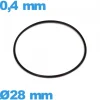 Joint étanchéité pour montre ISO Swiss NBR  torique 28 X 0,4 mm pas cher