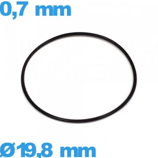 Joint étanchéité pour montre  torique 19,8 X 0,7 mm nitrile