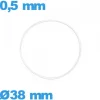Joint torique silicone 38 X 0,5 mm  pour montre