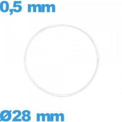 Joint transparent 28 X 0,5 mm pour montre torique silicone