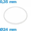 Joint verre d'horlogerie 24 X 0,35 mm  Hytrel Cylindrique