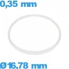 Joint verre horlogerie   pas cher  Cylindrique 16,78 X 0,35 mm
