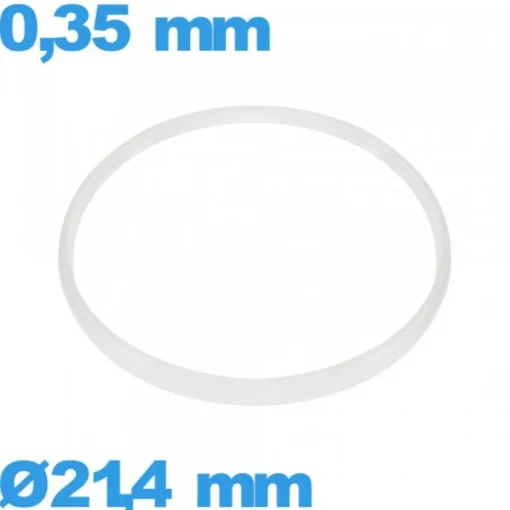 Joint verre montre  21,4 X 0,35 mm   blanc