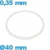 Joint  verre pour horlogerie  40 X 0,35 mm