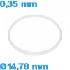 Joint verre pour horlogerie 14,78 X 0,35 mm  Hytrel