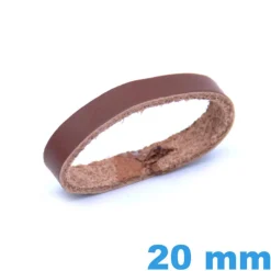 Loop Vrai Cuir Marron 20 mm pour Bracelet de Montre