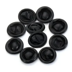 Lot 10 Doigtier Roulé Latex Protection Doigt Noir Taille S