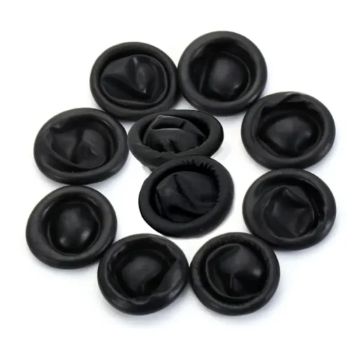 Lot 10 Doigtier Roulé Latex Protection Doigt Noir Taille S