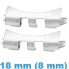 Lot Cache Pompe Montre Courbé Pointu Argenté 18 mm (8 mm)