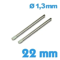 Lot de 2 Goupilles Moletées 22 mm - diam. 1,30