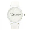 Femme Marque womage montre pas chère femme blanche bracelet cuir