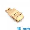 18 mm Attache déployant Or rose Acier avec bouton ouverture