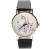 Femme Montre avec licorne et fleurs