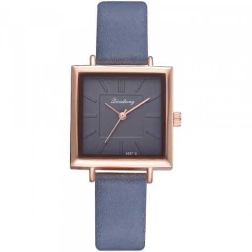 Femme Montre bleue pas chère carrée