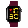 Femme Montre bordeaux Gros Chiffres Digitale