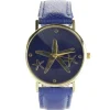 Femme Montre bracelet bleu étoile dorée