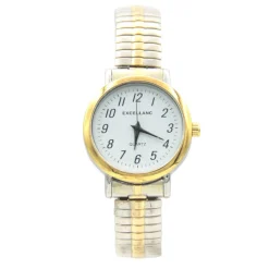 Femme Montre Bracelet Extensible Argenté et Doré Excellanc