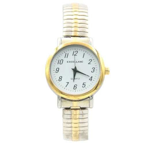 Femme Montre Bracelet Extensible Argenté et Doré Excellanc