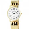 Femme Montre Bracelet Extensible Doré Dateur
