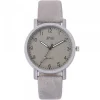 Femme Montre bracelet gris cuir pas chère