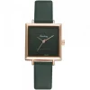 Femme Montre Carré Femme pas chère Vert foncé
