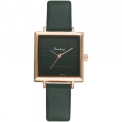 Femme Montre Carré Femme pas chère Vert foncé