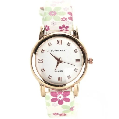 Femme Montre chou Donna Kelly motif fleur femme