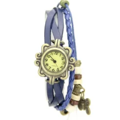 Femme Montre femme bleu cuir