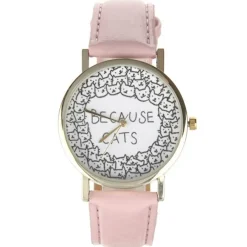 Femme Montre femme motif chat