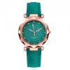 Femme Montre femme pas chère strass vert émeraude