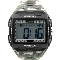 Homme Montre Homme Gros Chiffres Digital style Camouflage