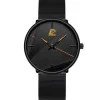 Homme Montre Homme Maille Milanaise Noir pas chère