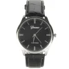 Homme Montre élégante homme bracelet cuir noir
