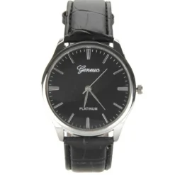 Homme Montre élégante homme bracelet cuir noir