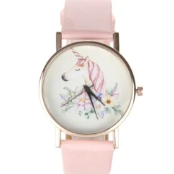 Femme Montre licorne fille rose