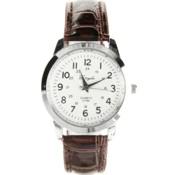 Femme Montre mode unisexe bracelet cuir pu marron