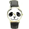 Femme Montre panda pas chère bracelet synthétique noir