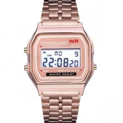 Femme Montre pas chère multifonction doré rose