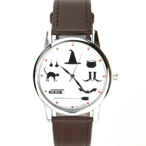 Femme Montre pas chère ok time unisexe sorcière chauve-souris