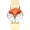 Femme Montre pas chère renard animal OK Time